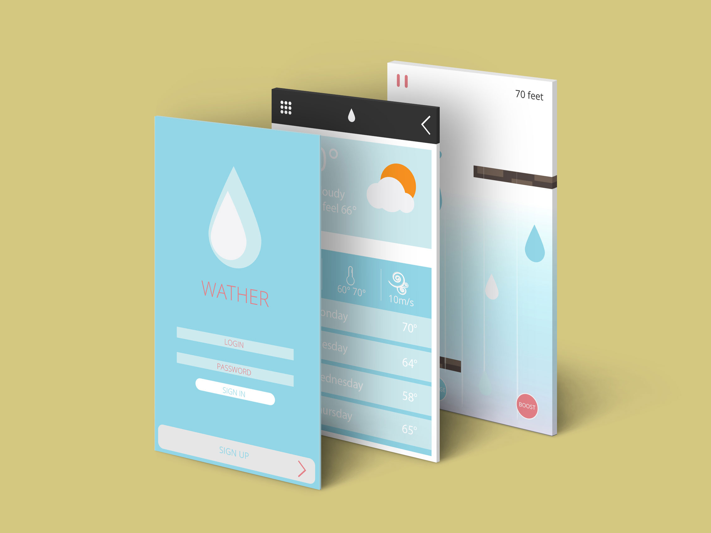 Hector Cruet Wather App Graphic UI